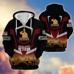 Premium Proudly Served US Veterans Zip Hoodie APHN071112, Gifts For US Veterans