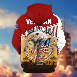 Premium US Veterans Zip Hoodie BPVC151001, Home Of The Free Because Of The Brave, Gifts For US Veterans