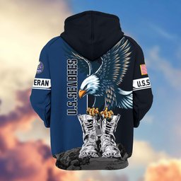 Premium US Veterans Zip Hoodie BPHN110111, Gifts For US Veterans, Gifts For Dad, Gifts On Armed Force Day, Independence Day, Veterans Day.