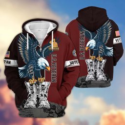 Premium US Veterans Zip Hoodie BPHN110111, Gifts For US Veterans, Gifts For Dad, Gifts On Armed Force Day, Independence Day, Veterans Day.