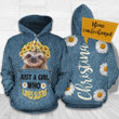 Personalized A Girl Loves Sloths Jean Apparel