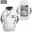 Personalized Chef Nutrition Facts Apparel