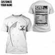Personalized Chef Nutrition Facts Apparel