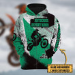 Personalized Motocross Expert Rider Green Apparel
