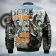 Personalized Motocross US Flag The One Who Never Gives Up Apparel
