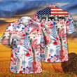 Llama Tropical American Flag Hawaiian Shirt