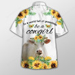 Charolais Cattle Sunflower Hawaiian Shirt
