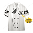 Personalized White Chef Hawaiian Shirt