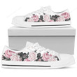 Floral Shoes, Rose Low Top Shoes