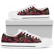 Floral Shoes, Iris Flower Low Top Shoes