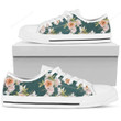 Floral Shoes, Iris Flower Low Top Shoes