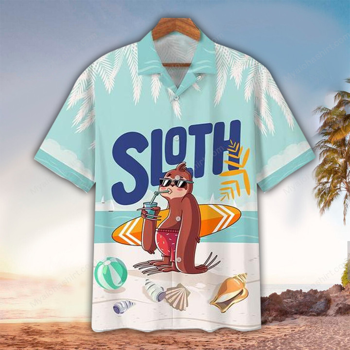 Sloth Hawaiian Shirt, Sloth Button Up Shirt