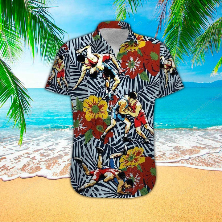 Wrestling Hawaiian Shirt, Perfect Gift Ideas For Wrestling Lover