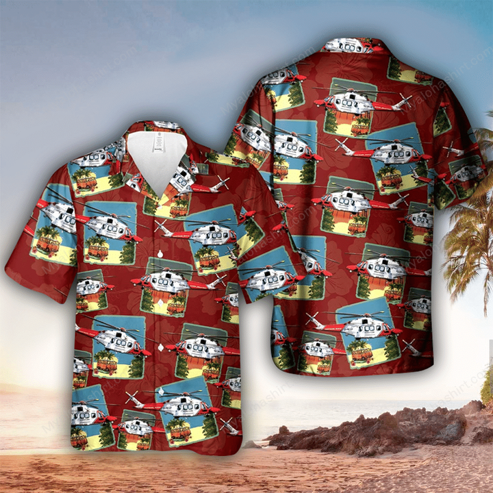 Helicopter Hawaiian Shirt, Helicopter Lover Gifts