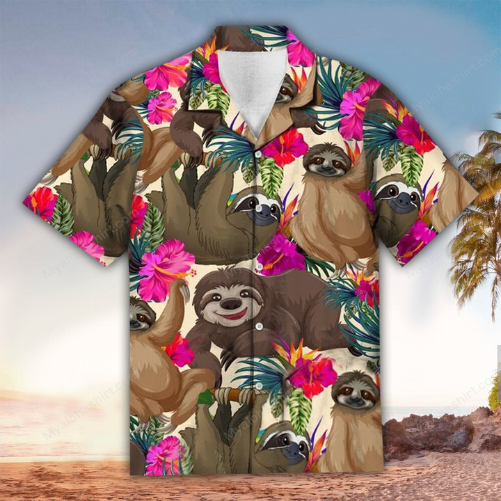Sloth Apparel, Sloth Button Up Shirt