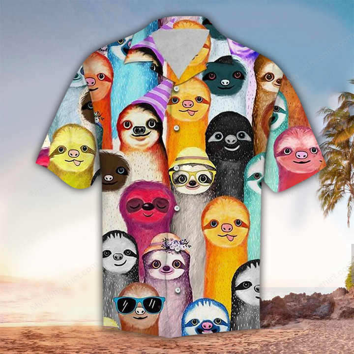 Sloth Hawaiian Shirt, Perfect Sloth Clothing