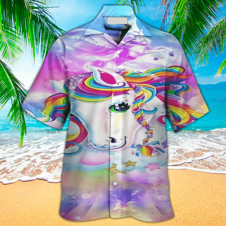 Unicorn Aloha Shirt, Perfect Hawaiian Shirt For Unicorn Lover