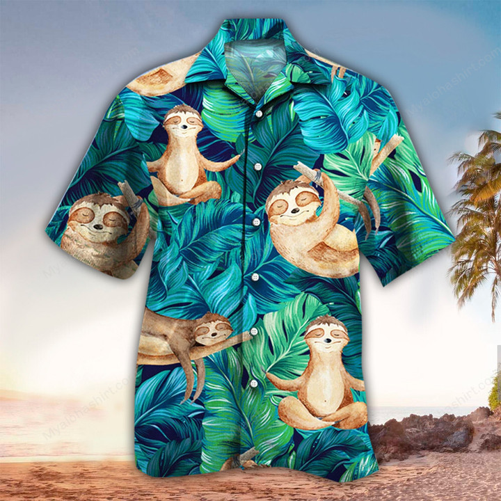 Sloth Aloha Shirt, Perfect Hawaiian Shirt For Sloth Lover