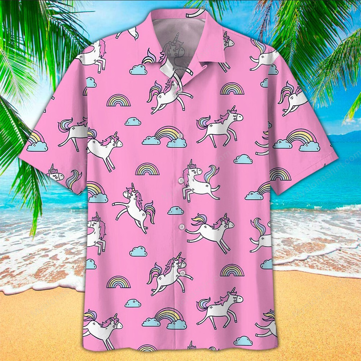 Unicorn Hawaiian Shirt, Unicorn Button Up Shirt