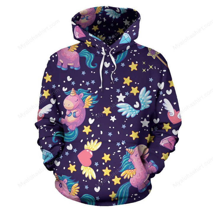 Cute Night Star Unicorn Pattern Apparel