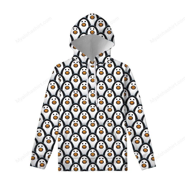 Cute Penguin Face Pattern Apparel