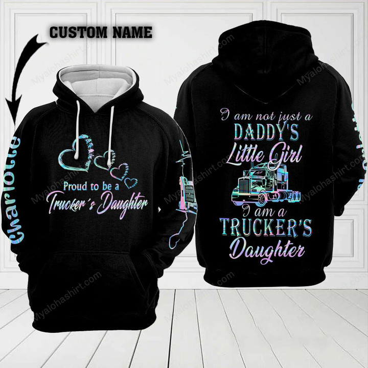Personalized Proud To Be A Trucker’s Daughter Apparel