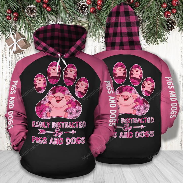 Distracted By Pigs And Dogs Apparel