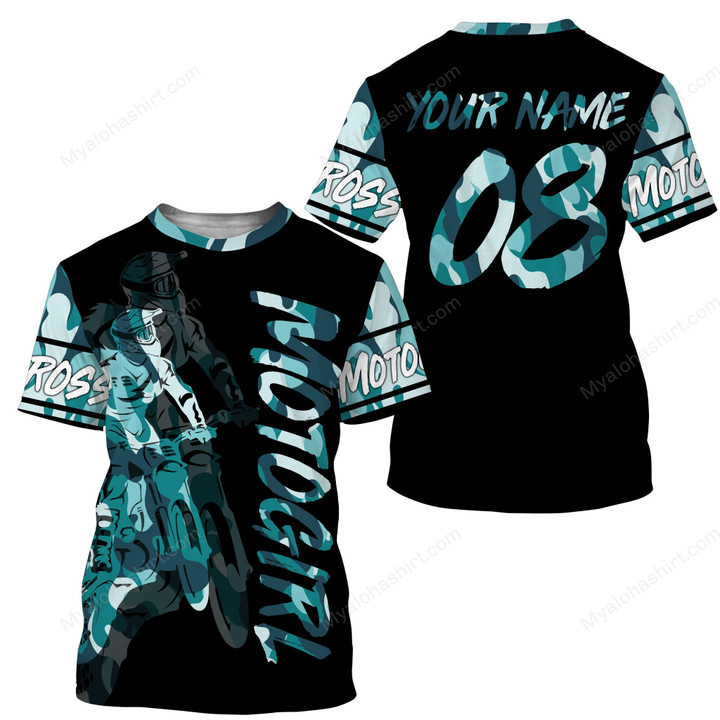 Personalized Motorcycle Camo Moto Girl Apparel
