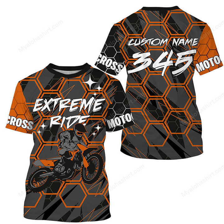 Personalized Orange Motocross Jersey Apparel