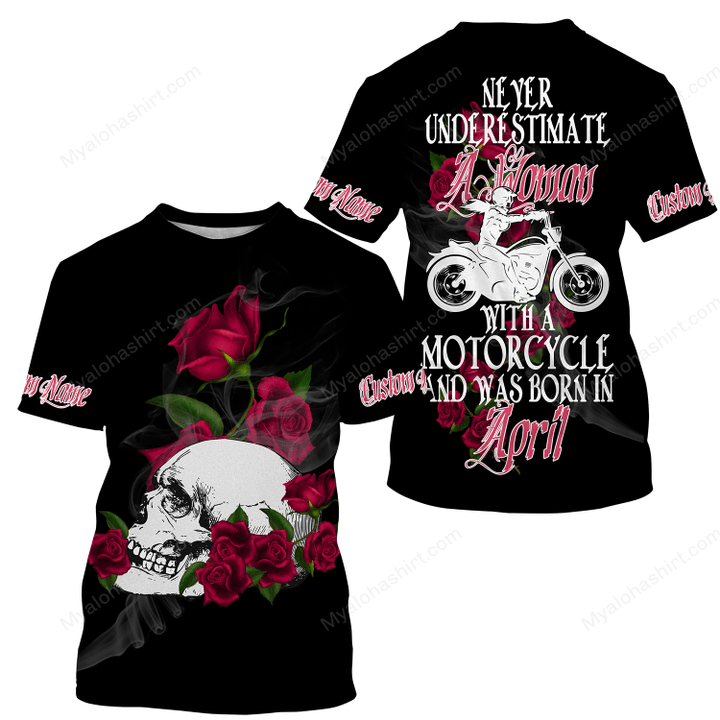 Rose Skull Biker April Girl Riding Apparel