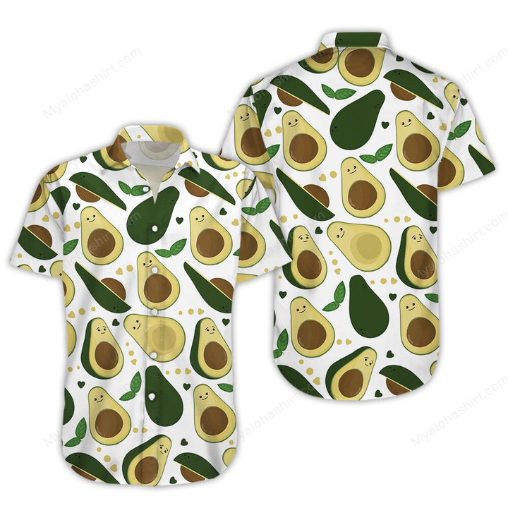 Avocado Tropical Leaf Hawaiian Shirt
