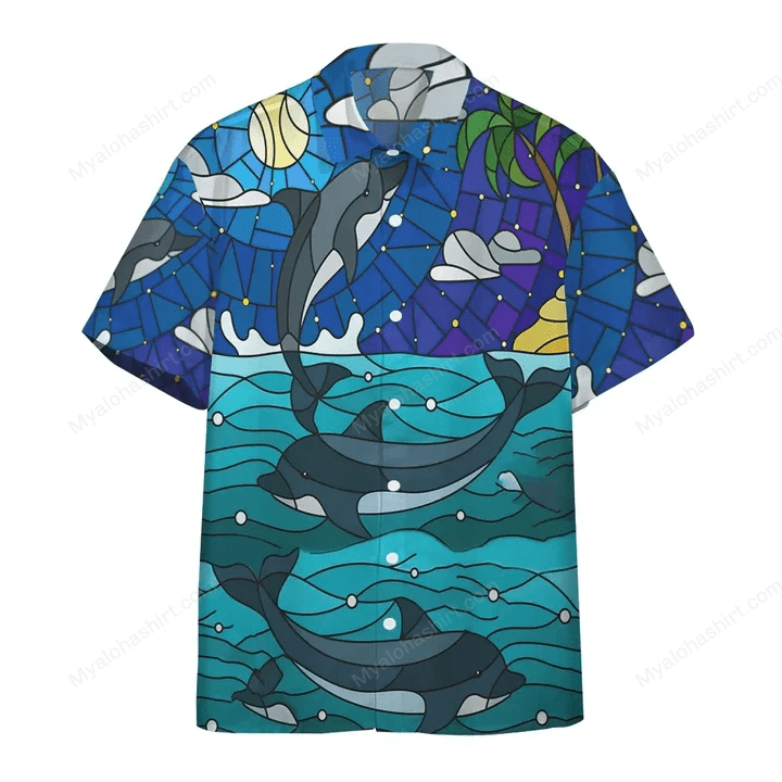 Dolphin Art Hawaiian Shirt Gift Ideas