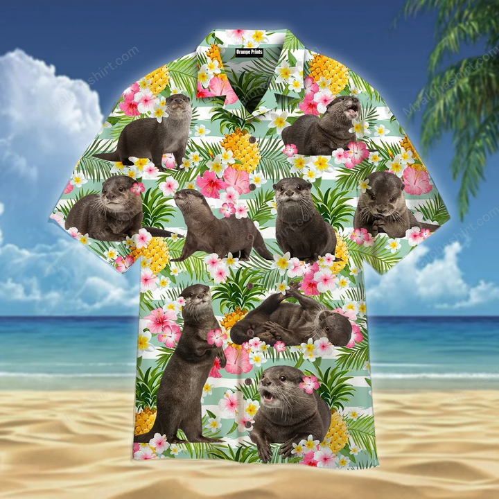 Otter Tropical Hawaiian Shirt Gift Ideas