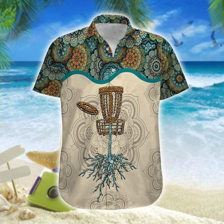 Disc Golf Tree Mandala Hawaiian Shirt
