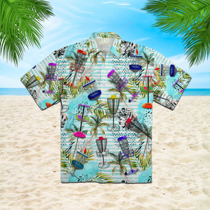 Disc Golf Plam Tree Hawaiian Shirt