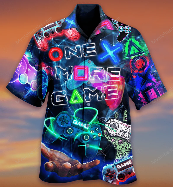 One More Game Hawaiian Shirt, Game Apparel