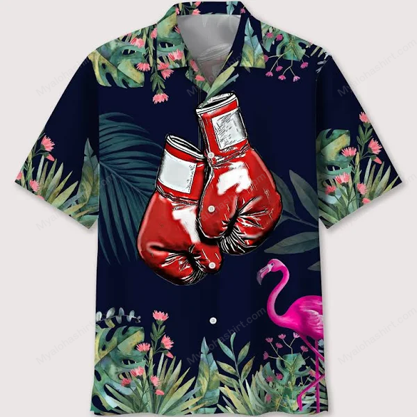 Boxing Flamingo Hawaiian Shirt