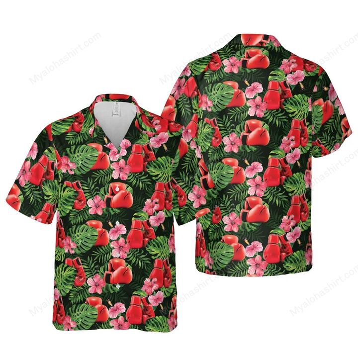 Boxing Hibiscus Hawaiian Shirt