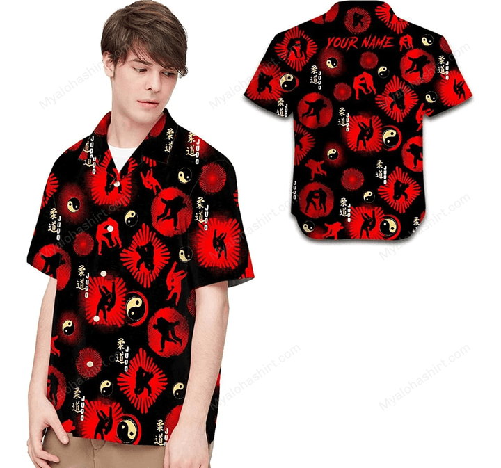 Personalized Judo Yin Yang Hawaiian Shirt