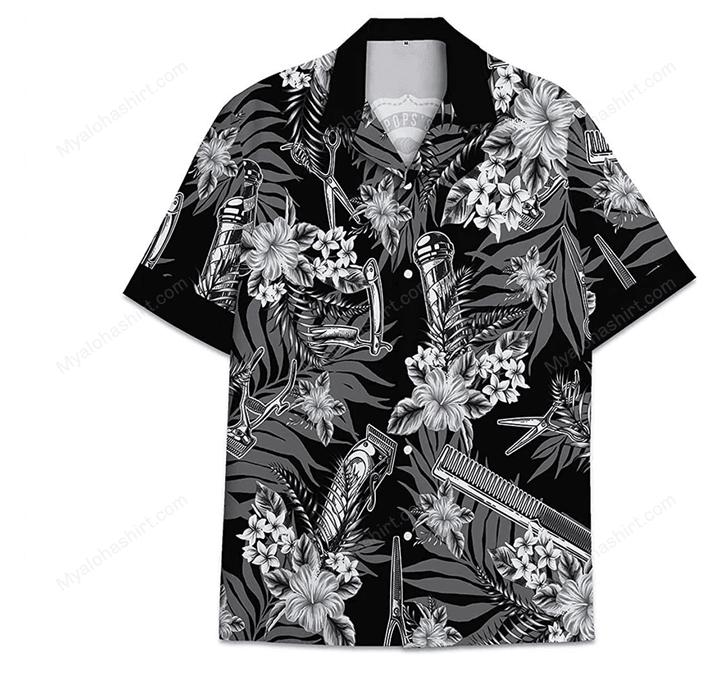 Personalized Barber Tropical Hawaiian Shirt