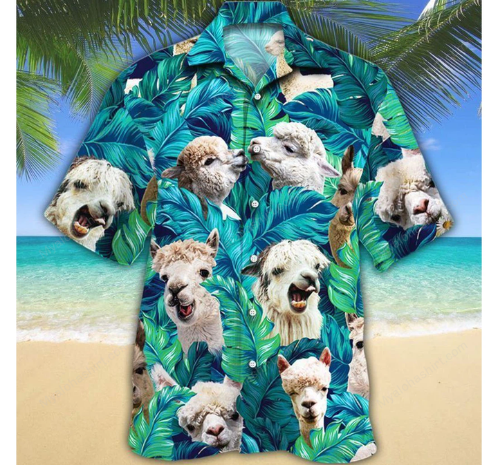 Llama Tropical Hawaiian Shirt