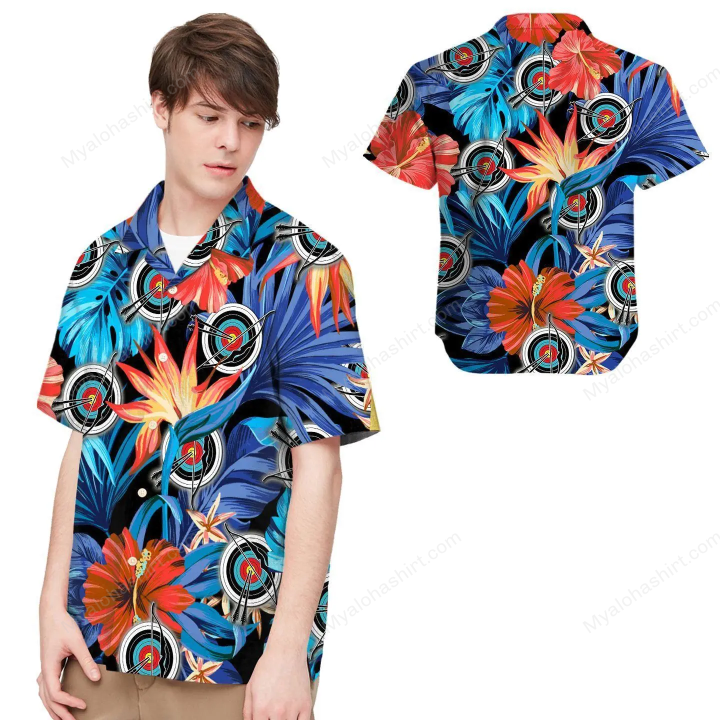 Archery Hawaiian Shirt Gift Idea