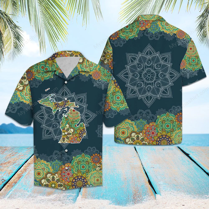 Michigan Mandala Hawaiian Shirt