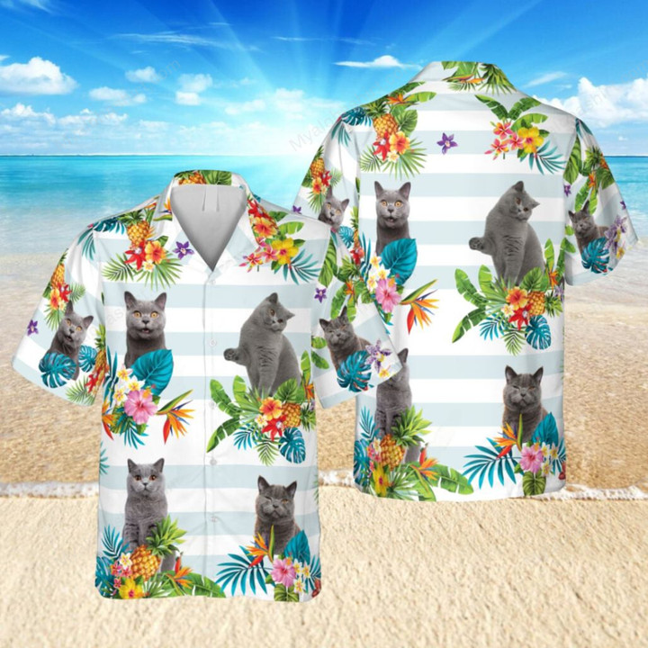 British Shorthair Tropical Hawaiian Shirt