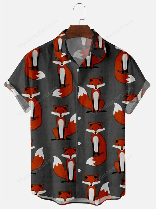 Red Fox Hawaiian Shirt