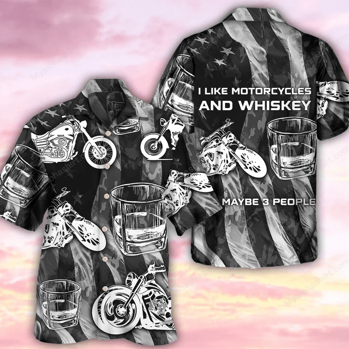 I Like Motorcyles And Whiskey Apparel