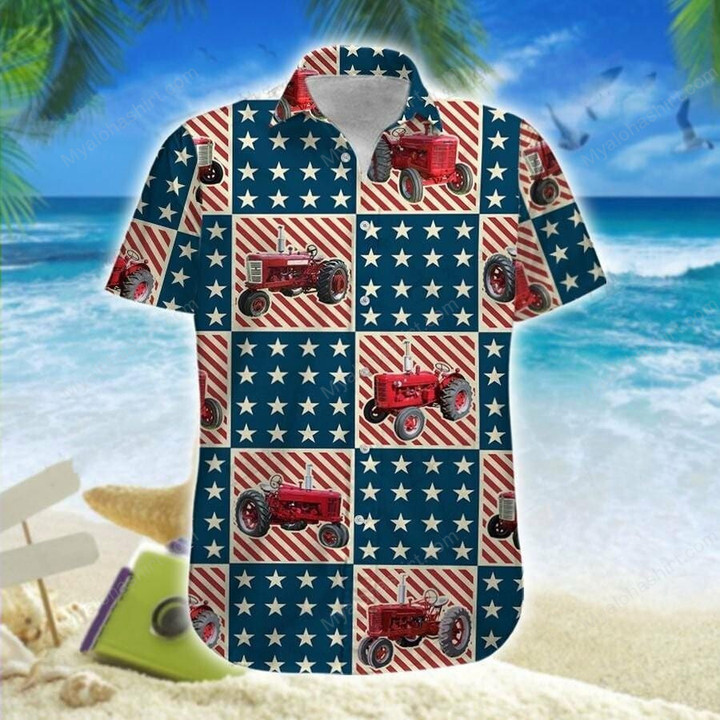 Tractor American 4Th Of July Apparel