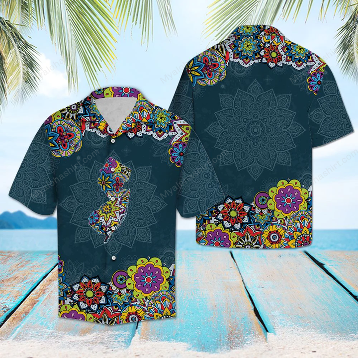New Jersey Mandala Hawaiian Shirt