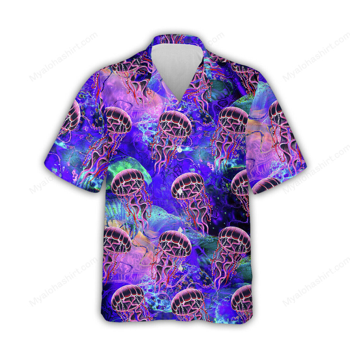 Purple Jellyfish Hawaiian Shirt