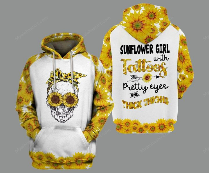 Sunflower Skull Girl Apparel Gift Ideas